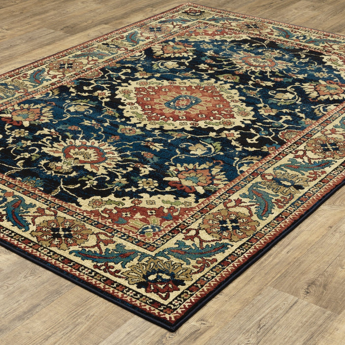 Oriental Weavers Ankara 1803B Blue/ Red 9'10"" x 12'10"" Indoor Area Rug A1803B300390ST