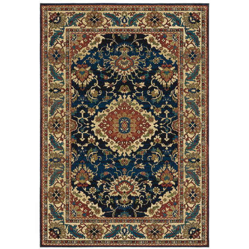 Oriental Weavers Ankara 1803B Blue/ Red 7'10"" x 10'10"" Indoor Area Rug A1803B240330ST