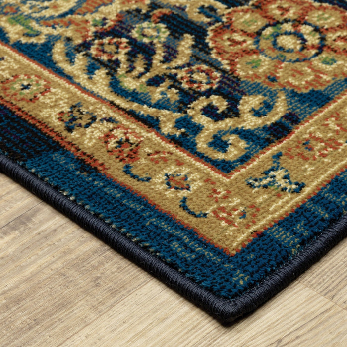 Oriental Weavers Ankara 501K5 Blue/ Gold 6'7"" x 9'6"" Indoor Area Rug A501K5200290ST