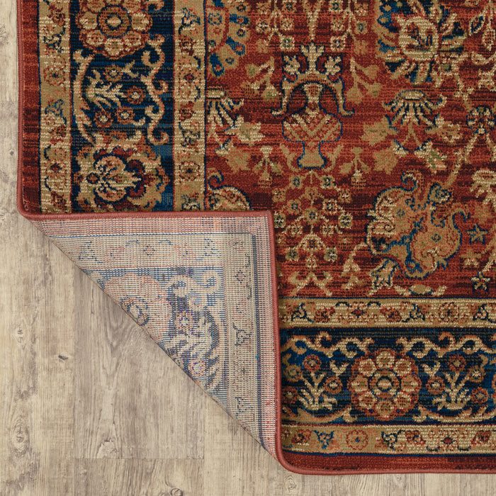 Oriental Weavers Ankara 501R5 Red/ Blue 9'10"" x 12'10"" Indoor Area Rug A501R5300390ST
