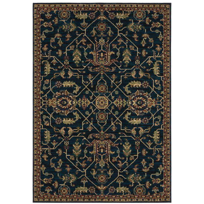 Oriental Weavers Ankara 531B5 Blue/ Red 7'10"" x 10'10"" Indoor Area Rug A531B5240330ST