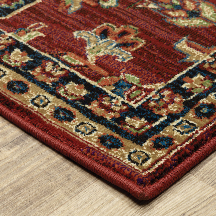 Oriental Weavers Ankara 531R5 Red/ Blue 9'10"" x 12'10"" Indoor Area Rug A531R5300390ST