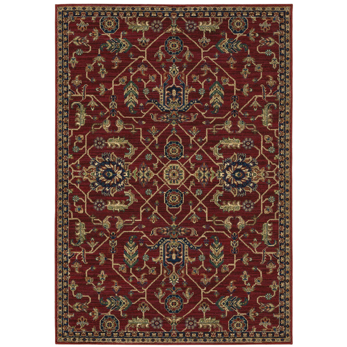 Oriental Weavers Ankara 531R5 Red/ Blue 9'10"" x 12'10"" Indoor Area Rug A531R5300390ST