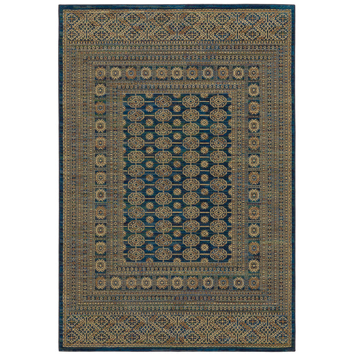 Oriental Weavers Ankara 602K5 Blue/ Gold 7'10"" x 10'10"" Indoor Area Rug A602K5240330ST