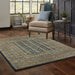 Oriental Weavers Ankara 602K5 Blue/ Gold 7'10"" x 10'10"" Indoor Area Rug A602K5240330ST