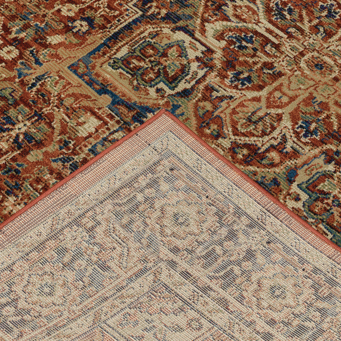 Oriental Weavers Ankara 604R5 Red/ Blue 7'10"" x 10'10"" Indoor Area Rug A604R5240330ST