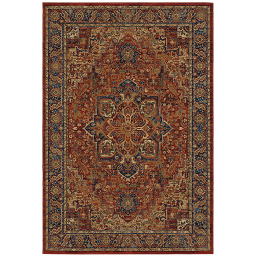 Oriental Weavers Ankara 604R5 Red/ Blue 6'7"" x 9'6"" Indoor Area Rug A604R5200290ST