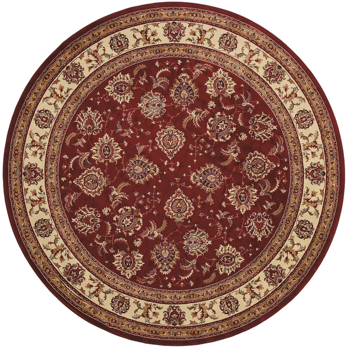 Oriental Weavers Ariana 117C3 Red/ Ivory 8' Round Indoor Area Rug A117C3240240ST