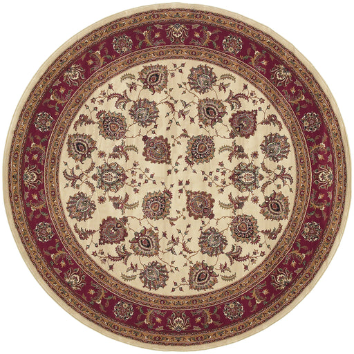 Oriental Weavers Ariana 117J3 Ivory/ Red 8' Round Indoor Area Rug A117J3240240ST