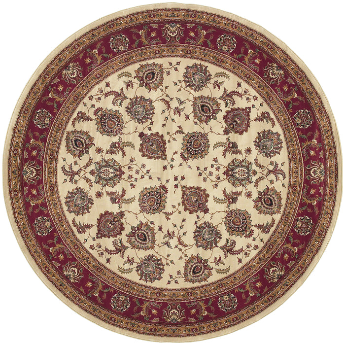 Oriental Weavers Ariana 117J3 Ivory/ Red 8' Round Indoor Area Rug A117J3240240ST