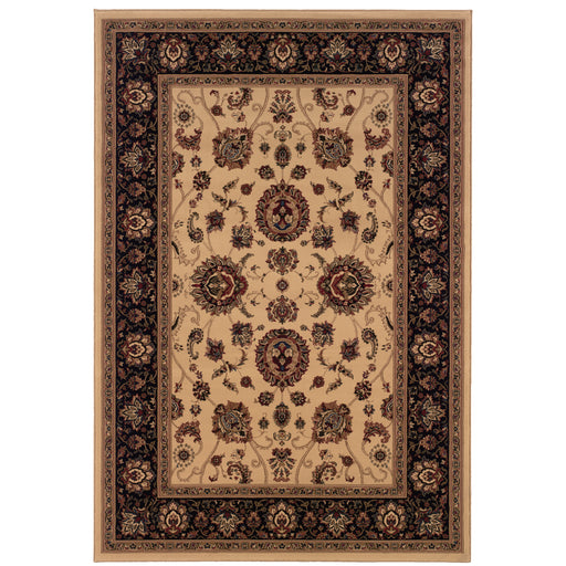 Oriental Weavers Ariana 130/7 Ivory/ Black 6'7"" x 9'6"" Indoor Area Rug A130/7200285ST