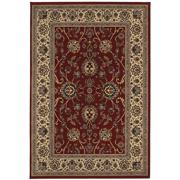 Oriental Weavers Ariana 130/8 Red/ Ivory 6'7"" x 9'6"" Indoor Area Rug A130/8200285ST