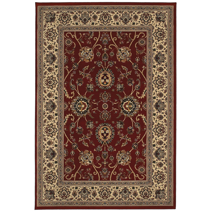 Oriental Weavers Ariana 130/8 Red/ Ivory 8' Square Indoor Area Rug A130/8240240SQ