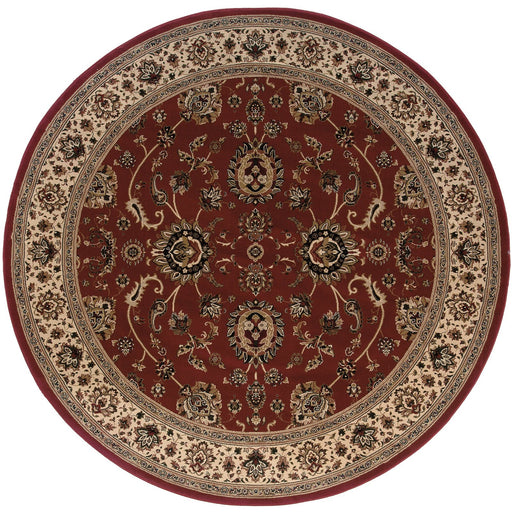 Oriental Weavers Ariana 130/8 Red/ Ivory 8' Round Indoor Area Rug A130/8240240ST
