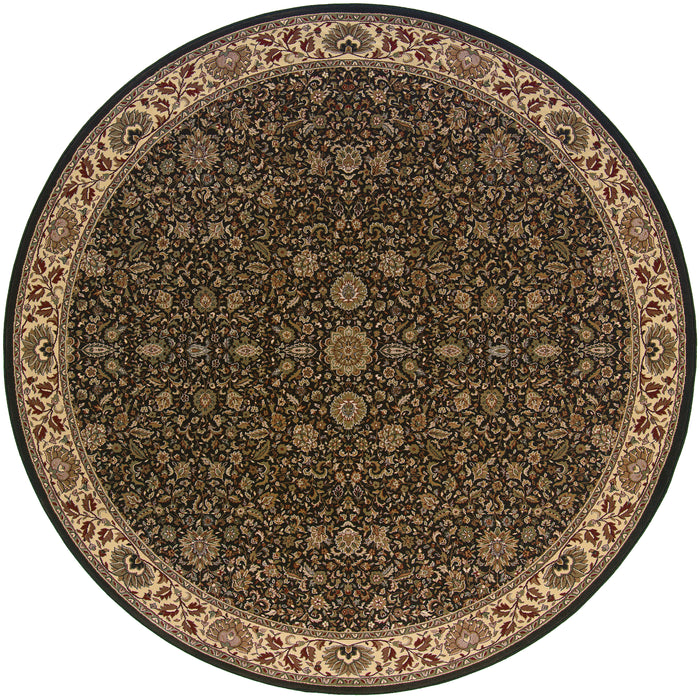 Oriental Weavers Ariana 172D2 Brown/ Ivory 8' Round Indoor Area Rug A172D2240240ST