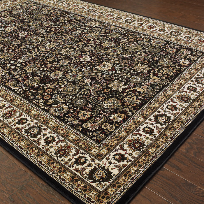 Oriental Weavers Ariana 213K8 Black/ Ivory 12' x 15' Indoor Area Rug A213K8360450ST