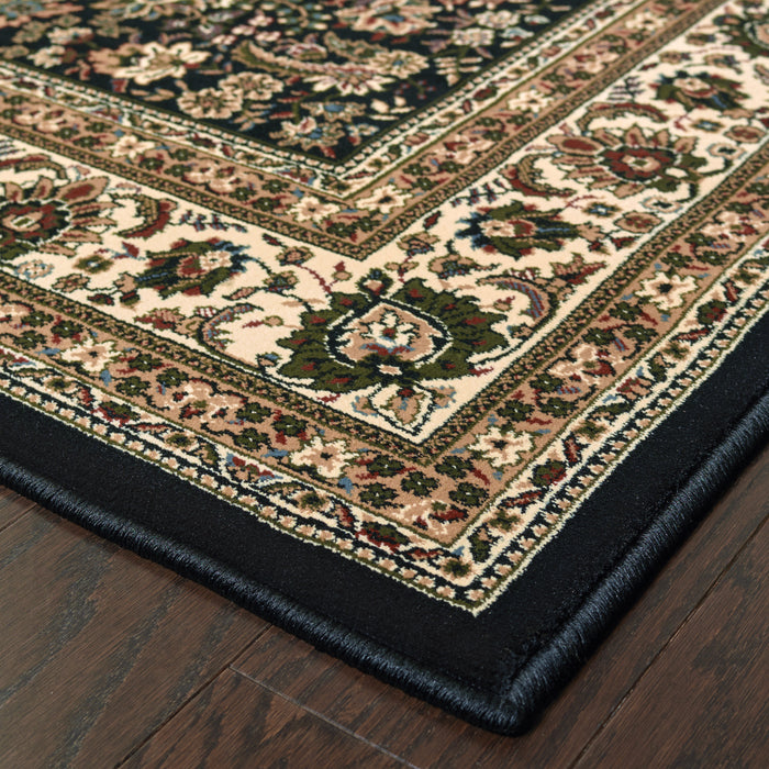 Oriental Weavers Ariana 213K8 Black/ Ivory 12' x 15' Indoor Area Rug A213K8360450ST