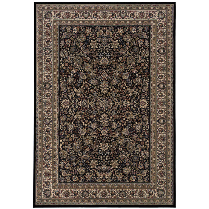 Oriental Weavers Ariana 213K8 Black/ Ivory 10' x 12'7"" Indoor Area Rug A213K8300390ST