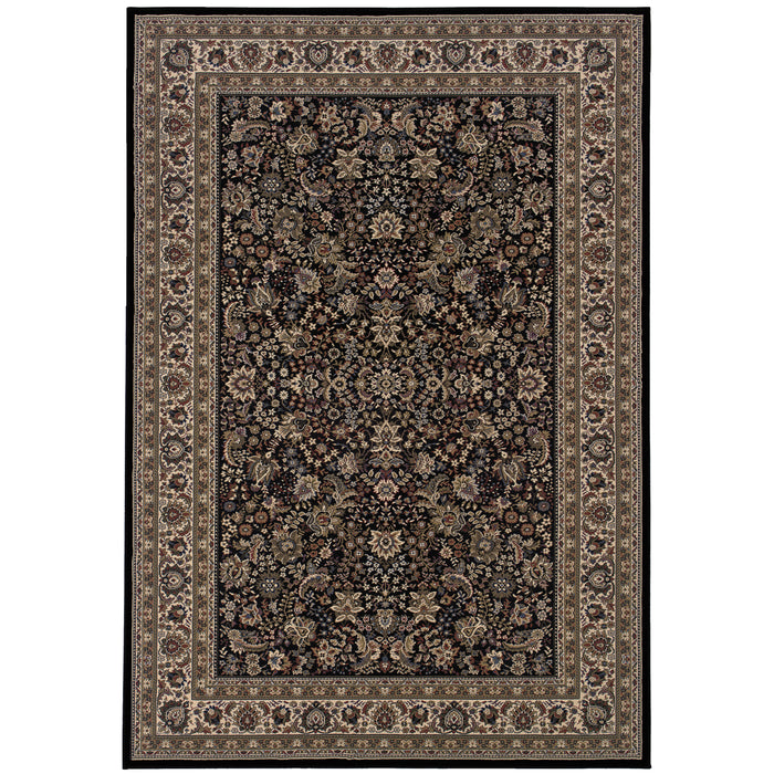 Oriental Weavers Ariana 213K8 Black/ Ivory 7'10"" x 11' Indoor Area Rug A213K8240330ST