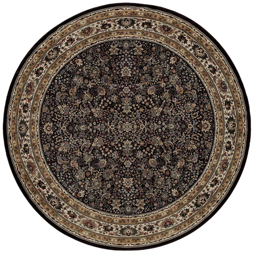 Oriental Weavers Ariana 213K8 Black/ Ivory 8' Round Indoor Area Rug A213K8240240ST