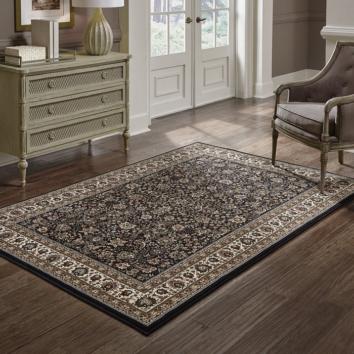 Oriental Weavers Ariana 213K8 Black/ Ivory 10' x 12'7"" Indoor Area Rug A213K8300390ST
