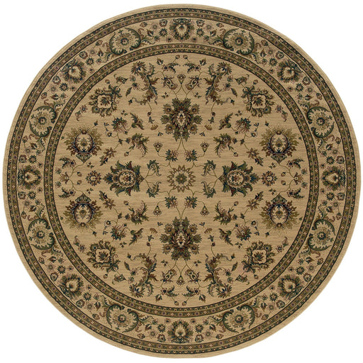 Oriental Weavers Ariana 311I3 Ivory/ Green 8' Round Indoor Area Rug A311I3240240ST