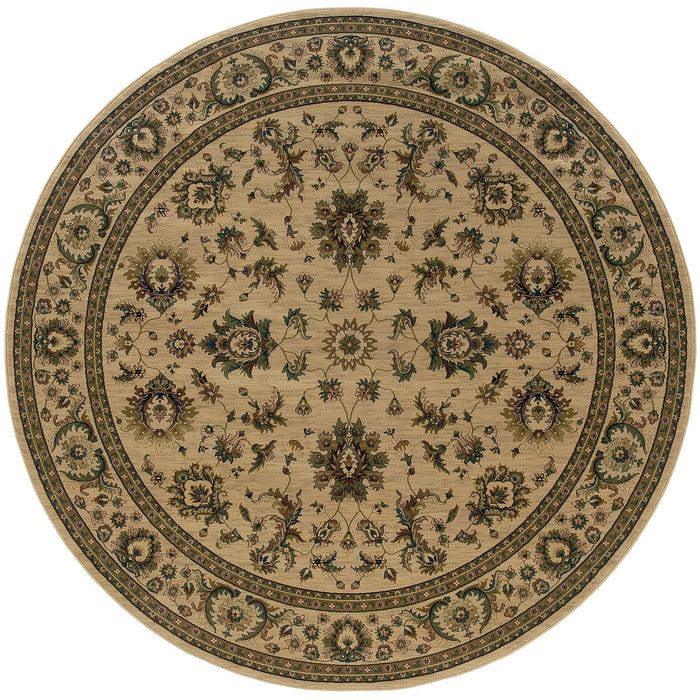 Oriental Weavers Ariana 311I3 Ivory/ Green 8' Round Indoor Area Rug A311I3240240ST