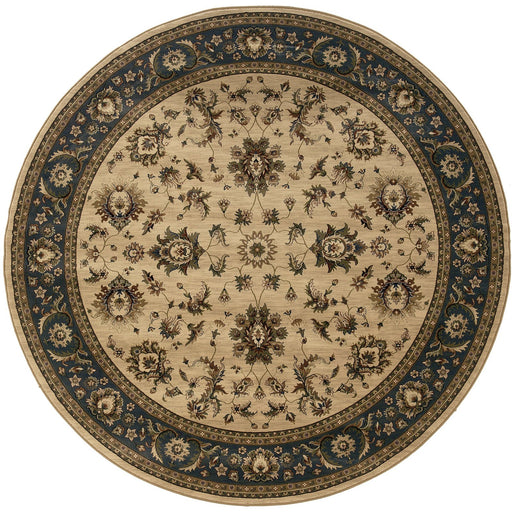 Oriental Weavers Ariana 311Z3 Ivory/ Blue 8' Round Indoor Area Rug A311Z3240240ST