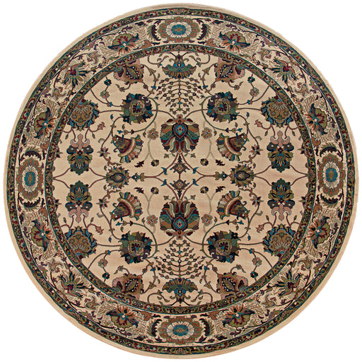 Oriental Weavers Ariana 431O3 Ivory/ Red 8' Round Indoor Area Rug A431O3240240ST