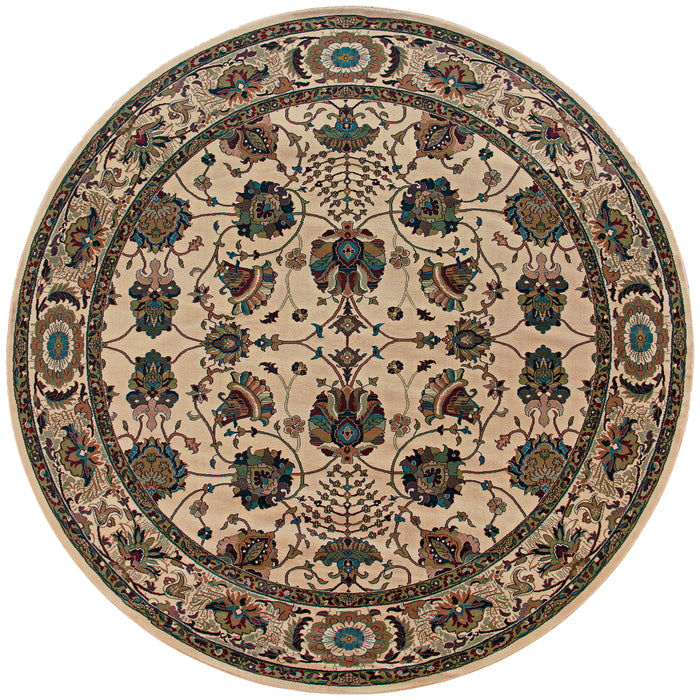 Oriental Weavers Ariana 431O3 Ivory/ Red 8' Round Indoor Area Rug A431O3240240ST