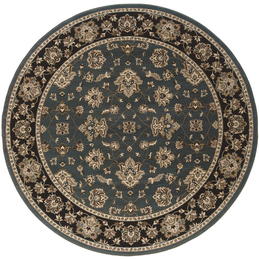 Oriental Weavers Ariana 623H3 Blue/ Black 8' Round Indoor Area Rug A623H3240240ST
