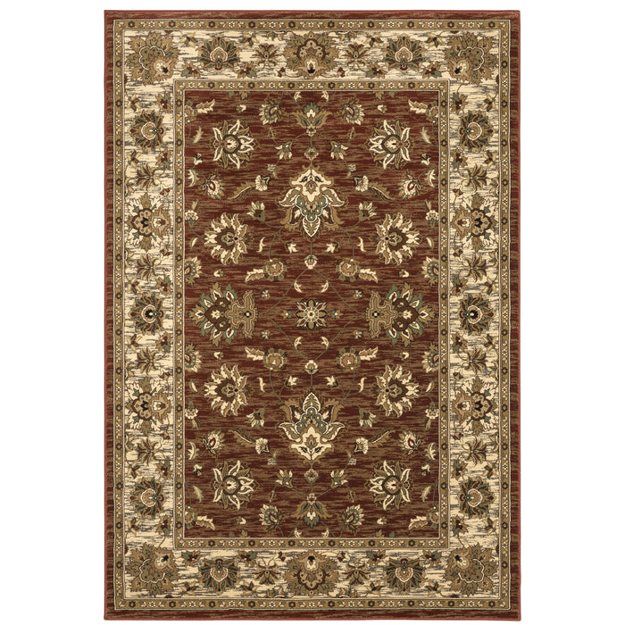 Oriental Weavers Ariana 623V3 Red/ Ivory 8' Square Indoor Area Rug A623V3240240SQ