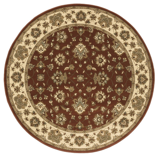 Oriental Weavers Ariana 623V3 Red/ Ivory 8' Round Indoor Area Rug A623V3240240ST