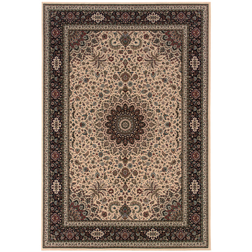 Oriental Weavers Ariana 095I8 Ivory/ Black 6'7"" x 9'6"" Indoor Area Rug A095I8200285ST