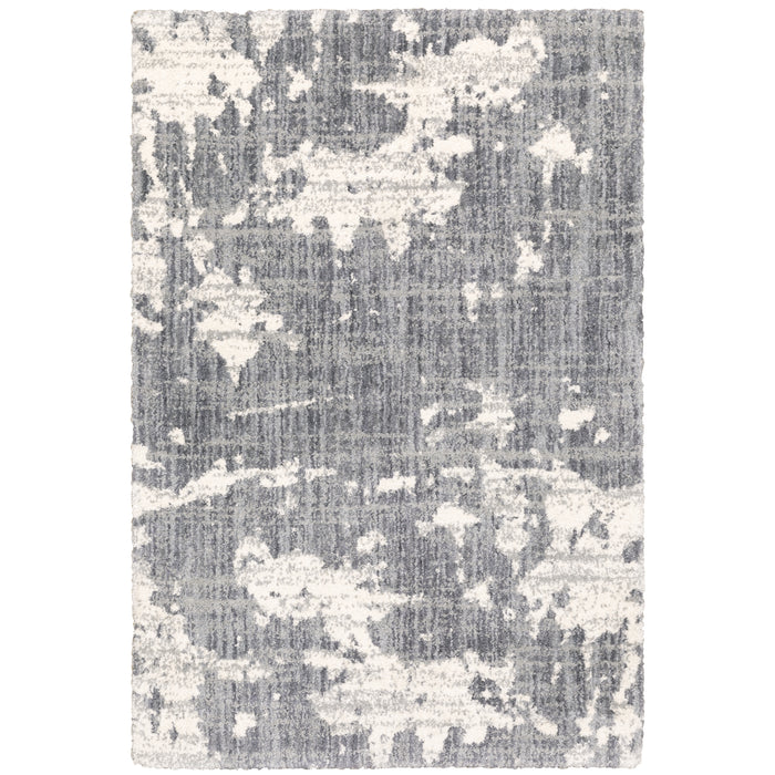 Oriental Weavers Aspen 003H9 Grey/ Ivory 9'10"" x 12'10"" Indoor Area Rug A003H9300390ST