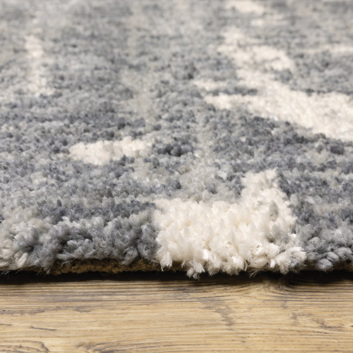 Oriental Weavers Aspen 003H9 Grey/ Ivory 9'10"" x 12'10"" Indoor Area Rug A003H9300390ST