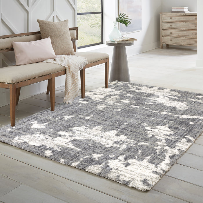 Oriental Weavers Aspen 003H9 Grey/ Ivory 9'10"" x 12'10"" Indoor Area Rug A003H9300390ST