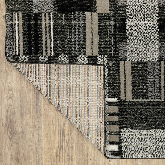 Oriental Weavers Atlas 752C0 Black/ Grey 10' x 13'2"" Indoor Area Rug A752C0305400ST