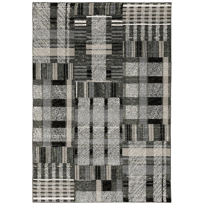 Oriental Weavers Atlas 752C0 Black/ Grey 6'7"" x 9'6"" Indoor Area Rug A752C0200300ST