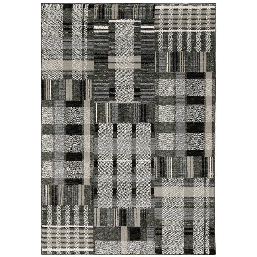 Oriental Weavers Atlas 752C0 Black/ Grey 7'10"" x 10'10"" Indoor Area Rug A752C0240343ST