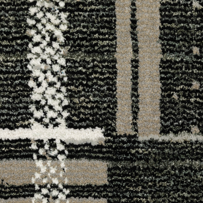 Oriental Weavers Atlas 752C0 Black/ Grey 10' x 13'2"" Indoor Area Rug A752C0305400ST