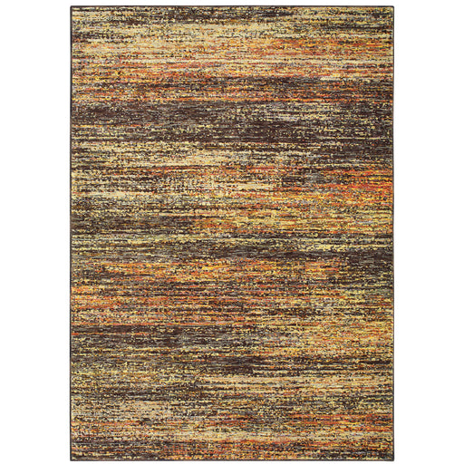 Oriental Weavers Atlas 8037C Gold/ Charcoal 10' x 13'2"" Indoor Area Rug A8037C305400ST