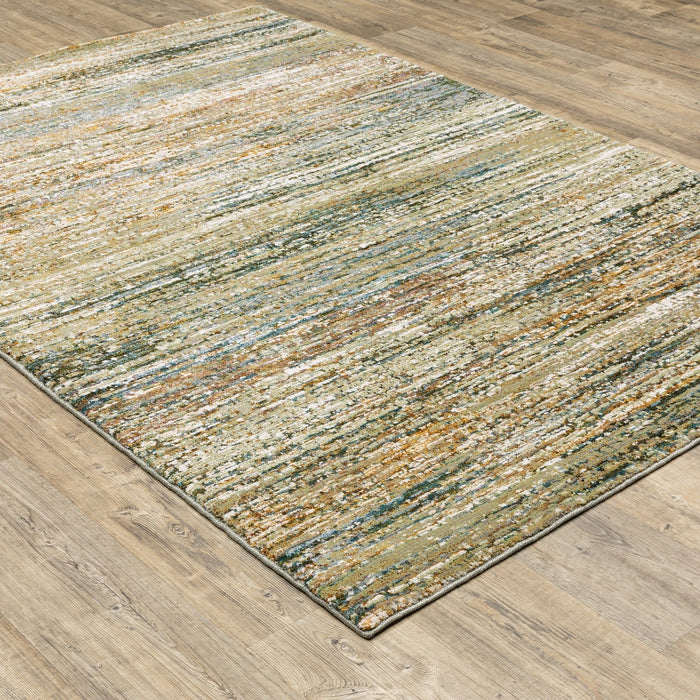 Oriental Weavers Atlas 8037J Gold/ Green 8'6"" x 11'7"" Indoor Area Rug A8037J260370ST