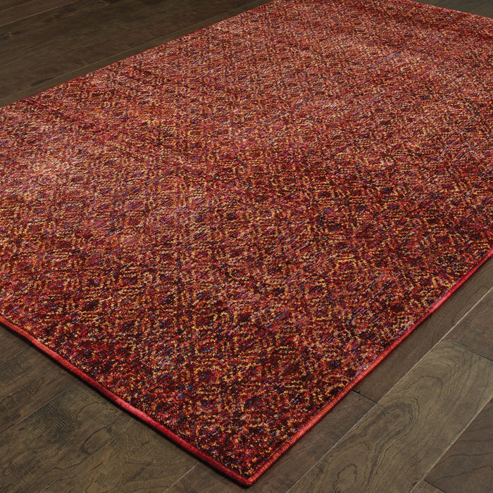Oriental Weavers Atlas 8048K Red/ Rust 8'6"" x 11'7"" Indoor Area Rug A8048K260370ST