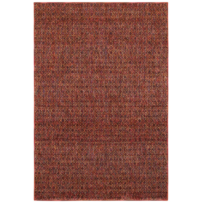 Oriental Weavers Atlas 8048K Red/ Rust 8'6"" x 11'7"" Indoor Area Rug A8048K260370ST