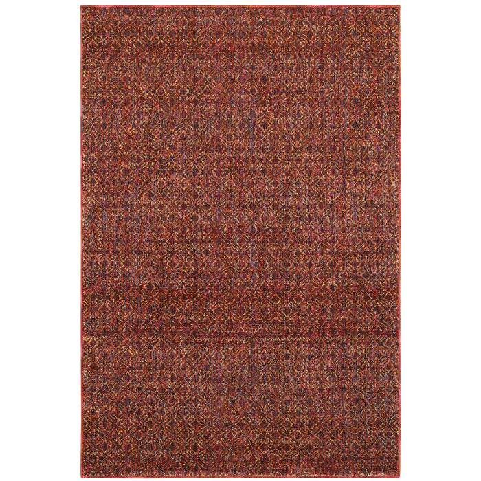 Oriental Weavers Atlas 8048K Red/ Rust 10' x 13'2"" Indoor Area Rug A8048K305400ST