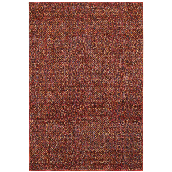 Oriental Weavers Atlas 8048K Red/ Rust 7'10"" x 10'10"" Indoor Area Rug A8048K240343ST