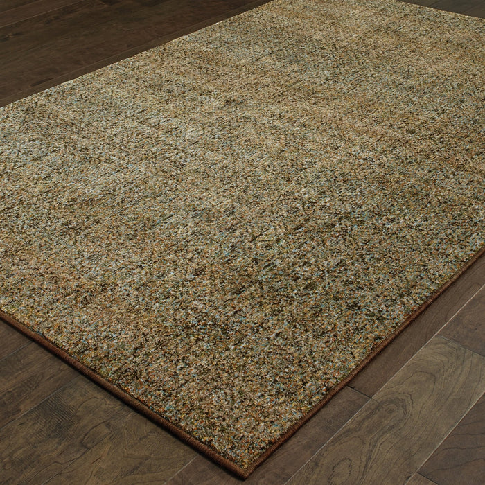 Oriental Weavers Atlas 8048P Green/ Gold 10' x 13'2"" Indoor Area Rug A8048P305400ST