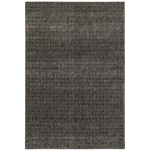 Oriental Weavers Atlas 8048Q Black/ Grey 7'10"" x 10'10"" Indoor Area Rug A8048Q240343ST