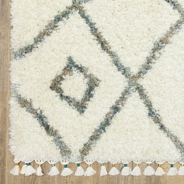 Oriental Weavers Axis AX03A Ivory/ Multi 9'10"" x 12'10"" Indoor Area Rug AAX03A300394ST